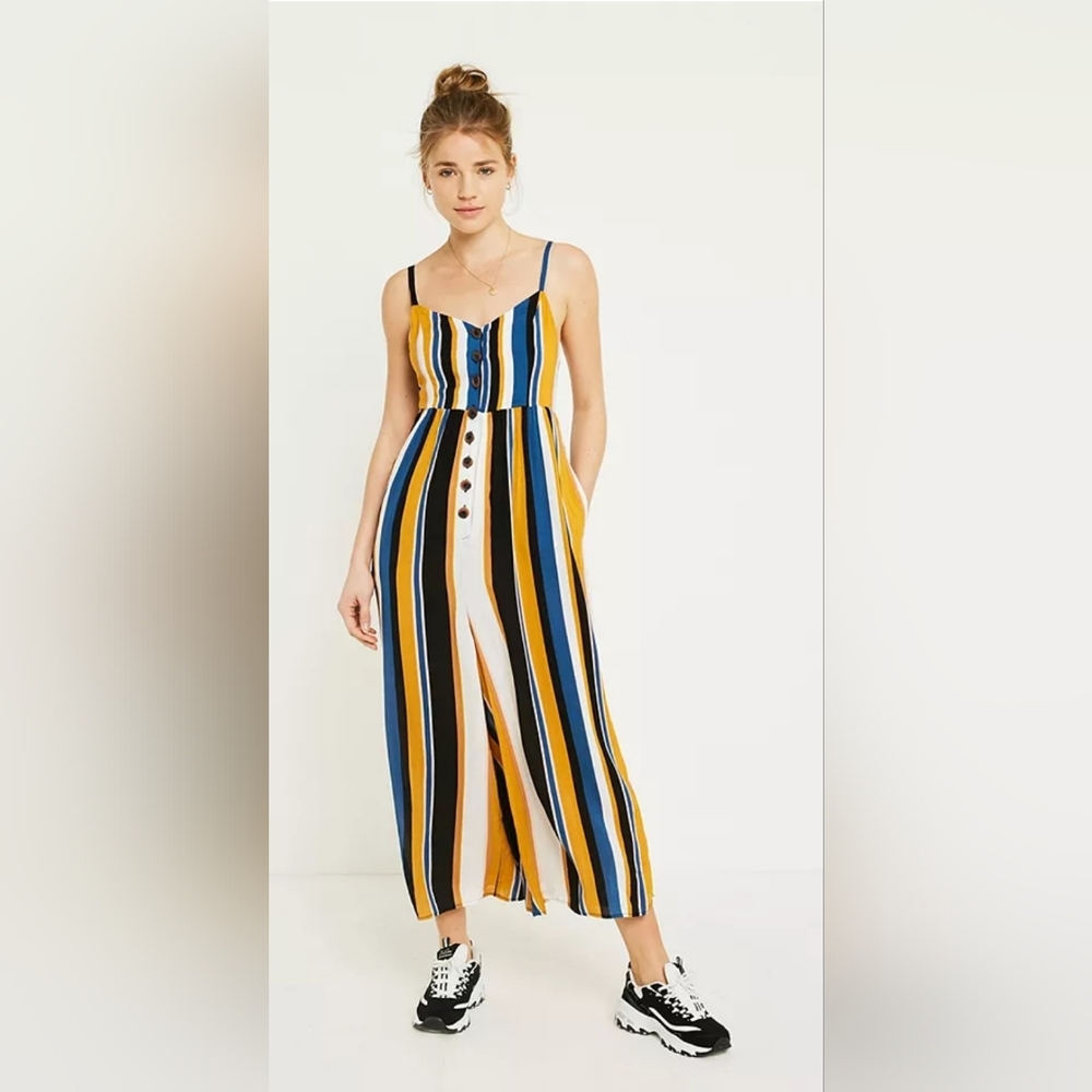 Urban Outfitters Multicolor Striped Romper Size Small - Picture 1 of 4